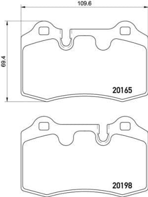 Brake Pad Set, disc brake PRIME LINE P02003