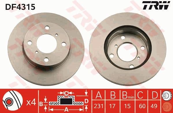 Brake Disc DF4315