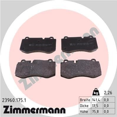 Brake Pad Set, disc brake 23960.175.1