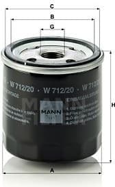 Oil Filter W712/20