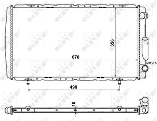 Radiator, engine cooling EASY FIT 58111