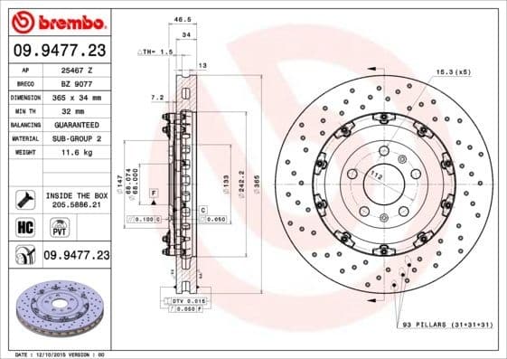 Brake Disc PRIME LINE - Floating 09.9477.23 - image 2