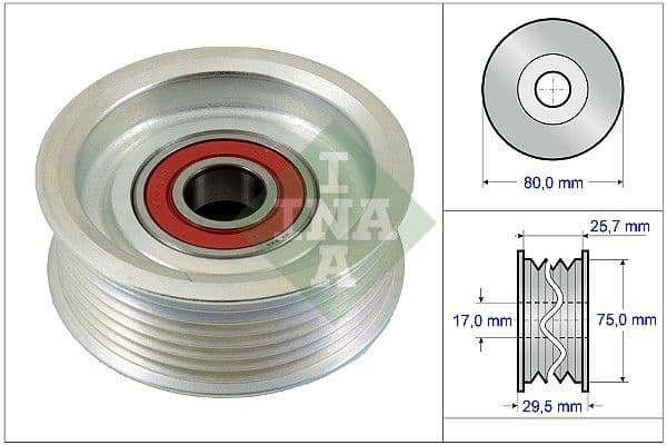 Deflection/Guide Pulley, V-ribbed belt 532058710