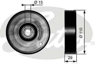Tensioner Pulley, V-ribbed belt DriveAlign™ T36160