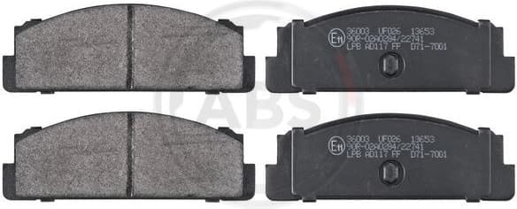 Brake Pad Set, disc brake A.B.S. 36003