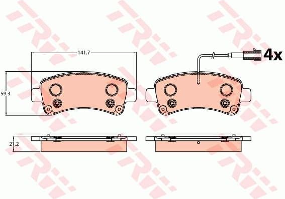 Brake Pad Set, disc brake GDB2106
