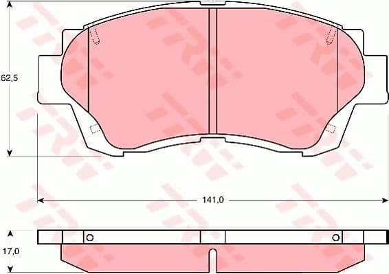 Brake Pad Set, disc brake GDB3155