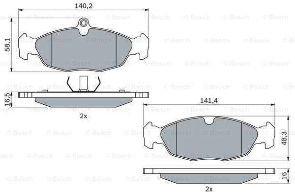 Brake Pad Set, disc brake 0986460938 - image 7