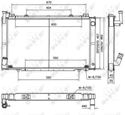Radiator, engine cooling 52154