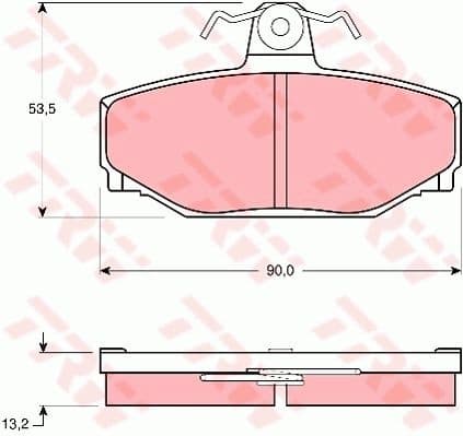 Brake Pad Set, disc brake COTEC GDB442