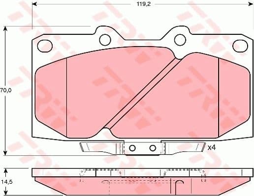 Brake Pad Set, disc brake GDB3131