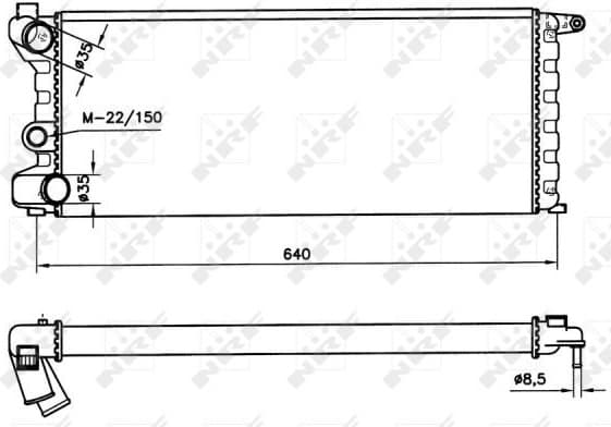 Radiator, engine cooling EASY FIT 58742
