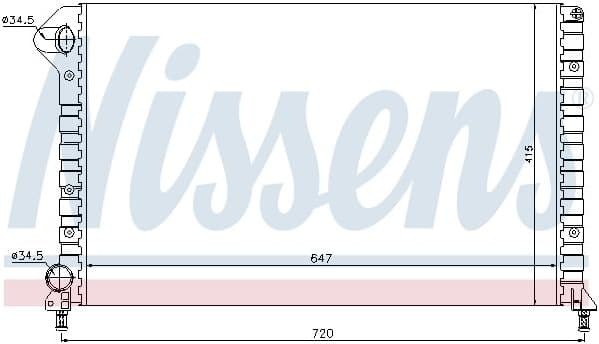Radiator, engine cooling 61767