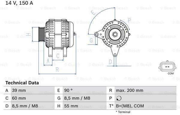 Alternator 0986080410