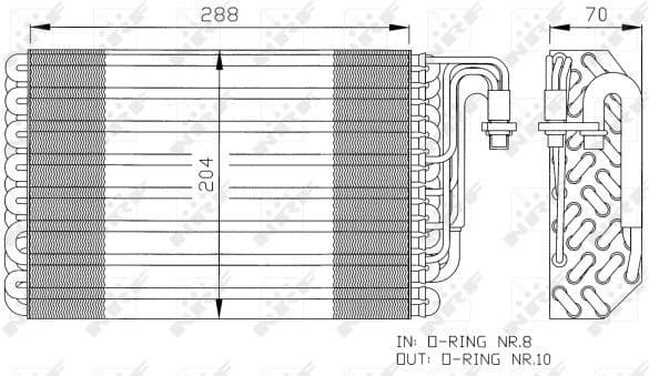 Evaporator, air conditioning EASY FIT 36075