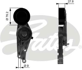 Belt Tensioner, V-ribbed belt DriveAlign™ T38207