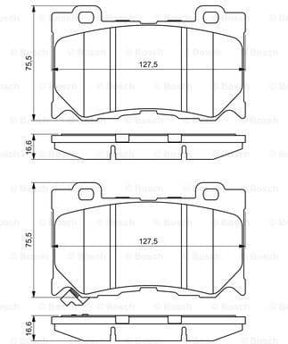 Brake Pad Set, disc brake 0986494707