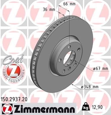 Brake Disc COAT Z 150.2937.20