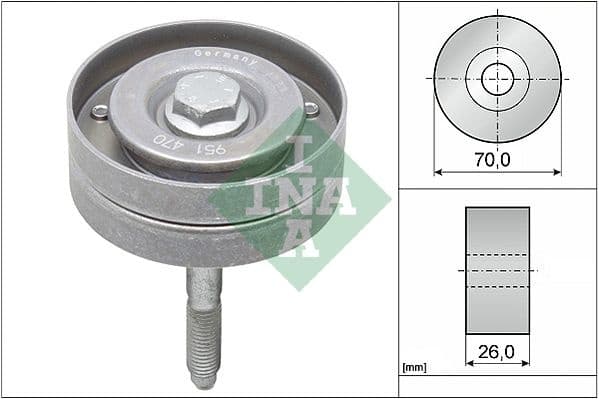 Deflection/Guide Pulley, V-ribbed belt 532059610