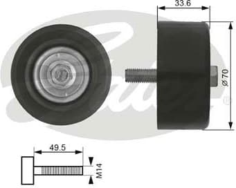 Deflection/Guide Pulley, V-ribbed belt DriveAlign™ T36174