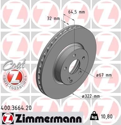 Brake Disc COAT Z 400.3664.20