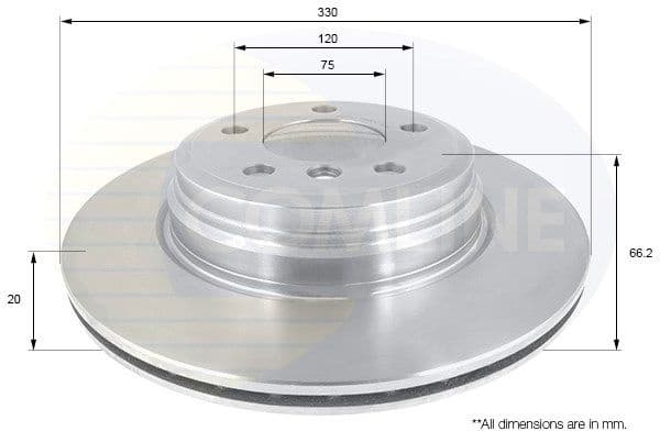 Brake disc, 1pcs REAR ADC1777V