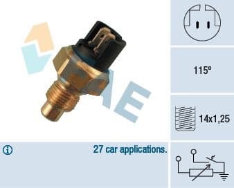 Sensor, coolant temperature 34010
