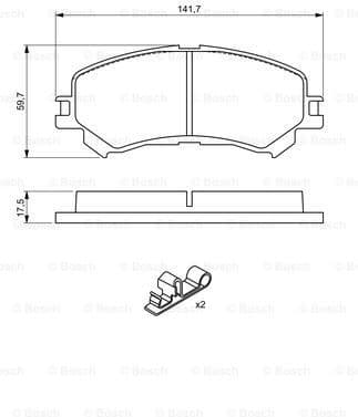 Brake Pad Set, disc brake 0986494720 - image 7