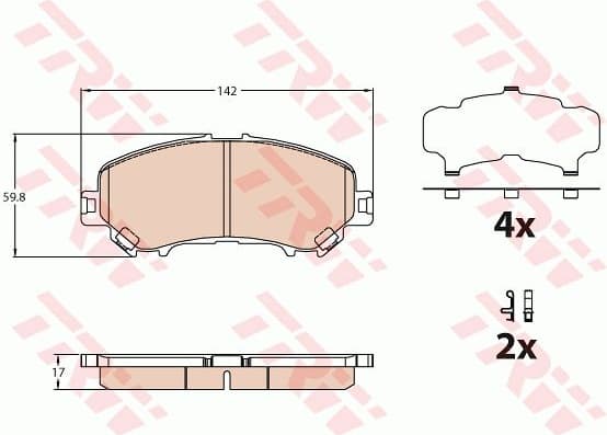 Brake Pad Set, disc brake GDB3631