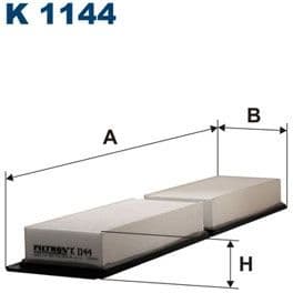 Filter, cabin air K1144