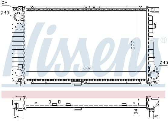 Radiator, engine cooling 60744A