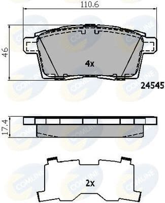 Brake pads rear CBP01731
