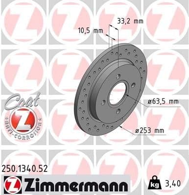 Brake Disc SPORT BRAKE DISC Z 250.1340.52