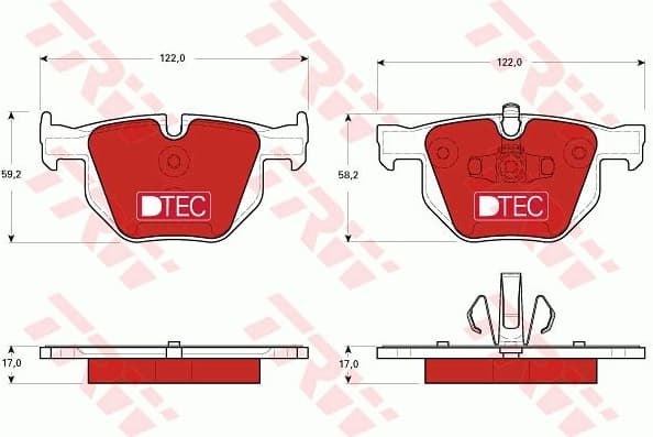 Brake Pad Set, disc brake DTEC COTEC GDB1560DTE