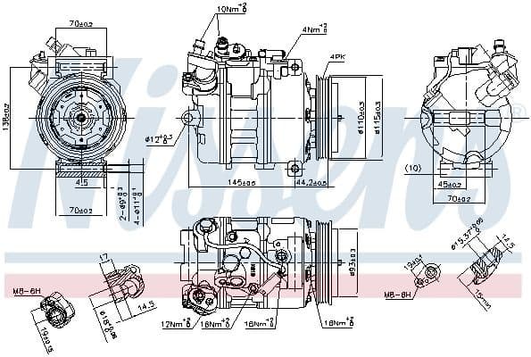 Compressor, air conditioning ** FIRST FIT ** 89417