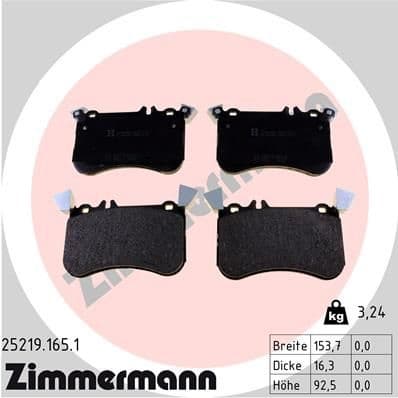 Brake Pad Set, disc brake 25219.165.1