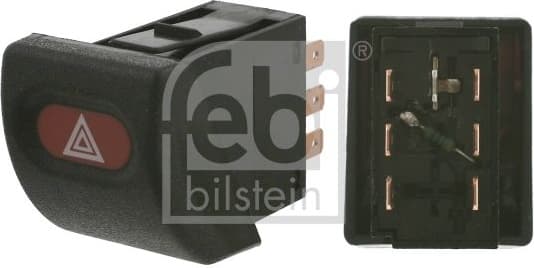 Hazard Warning Light Switch febi Plus 01565