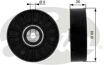 Deflection/Guide Pulley, V-ribbed belt DriveAlign™ T36042