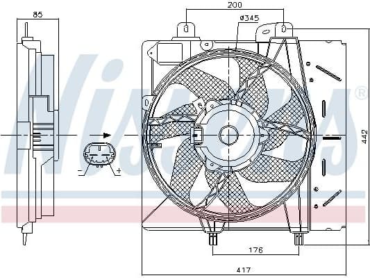 Fan, engine cooling 85991
