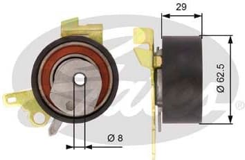 Tensioner Pulley, timing belt PowerGrip™ T43022