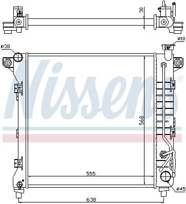 Radiator, engine cooling 60998