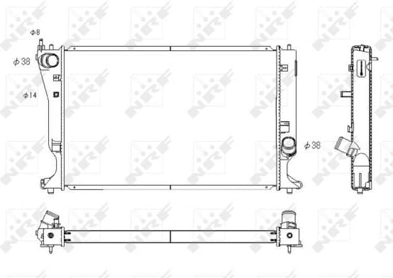 Radiator, engine cooling 53767