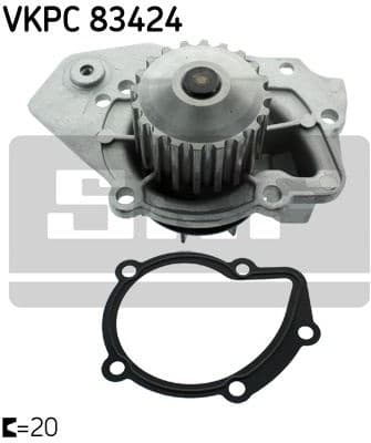Water Pump, engine cooling Aquamax VKPC 83424