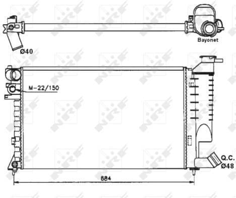 Radiator, engine cooling 58183