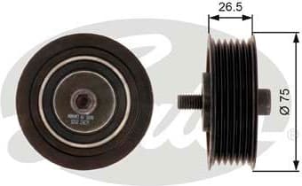 Deflection/Guide Pulley, V-ribbed belt DriveAlign™ T36262