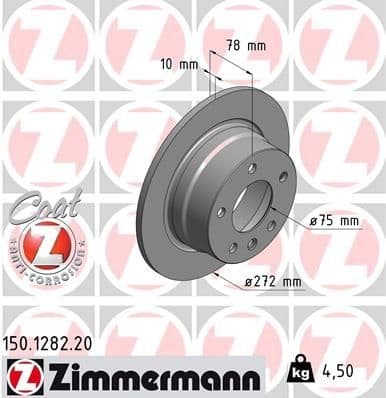 Brake Disc COAT Z 150.1282.20