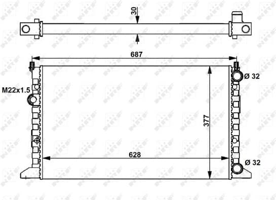 Radiator, engine cooling 54657