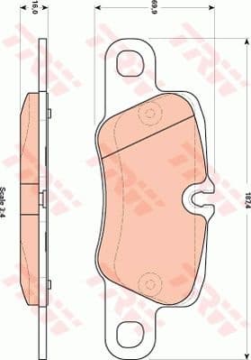 Brake Pad Set, disc brake COTEC GDB1849