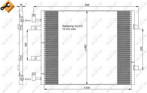 Condenser, air conditioning EASY FIT 35845