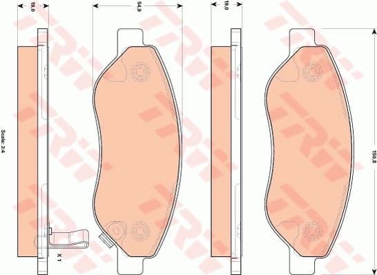 Brake Pad Set, disc brake GDB1713